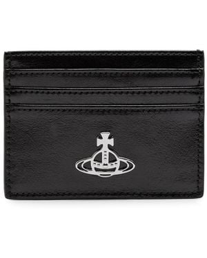 Vivienne Westwood Orb Grained Leather Card Holder - Black