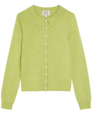Damson Madder Voula Wool And Cashmere-Blend Cardigan - Green