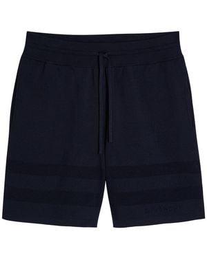 Givenchy Textured Knit Cotton-Blend Shorts - Blue