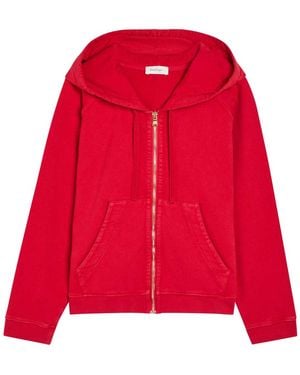 Second Layer Rola Hooded Cotton Sweatshirt - Red