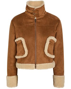 Mother The On Thin Ice Faux Suede Jacket - Brown