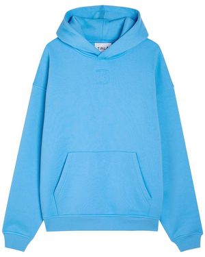 Tala Logo-Embossed Cotton-Blend Sweatshirt - Blue