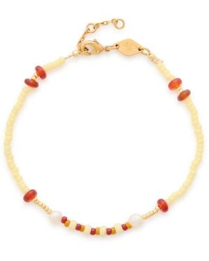 Anni Lu Dizzy Moon 18Kt-Plated Beaded Bracelet - White