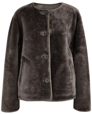 Arma Lucine Reversible Shearling And Leather Jacket - Black