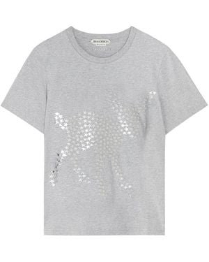 JW Anderson Star-Appliquéd Cotton T-Shirt - Grey