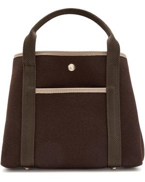 Rue de Verneuil Traversée S Pockets Whip Wool Tote Bag - Brown