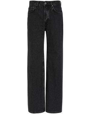 Anine Bing Hugh Wide-Leg Jeans - Black