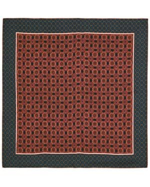 Dries Van Noten Facet Printed Silk Scarf - Red