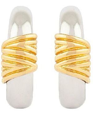 Susan Caplan 1990S Vintage Yves Saint Laurent Hoop Earrings - Metallic