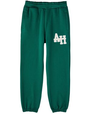 Annie Hood University Logo Cotton Joggers - Green