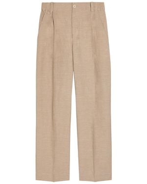 Jacquemus Le Pantalon Croisiere Straight-Leg Linen-Blend Trousers - Natural