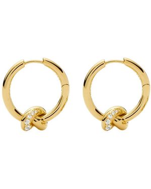 Missoma X Lucy Williams Knot 18Ct Vermeil Small Hoop Earrings - Metallic