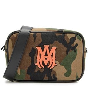 Amiri Ma Camouflage Twill Camera Cross-Body Bag - Gray