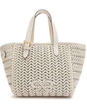 Anya Hindmarch The Neeson Small Woven Leather Tote - White