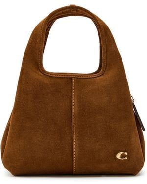 COACH Lana Suede Shoulder Bag - Brown