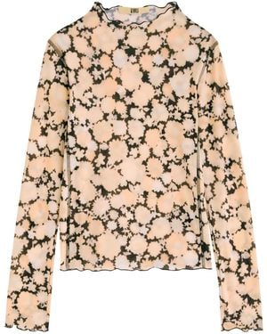KNWLS Halcyon Printed Stretch-Jersey Top - Natural