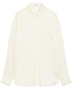 Stella McCartney Embellished Satin-Crepe Shirt - White