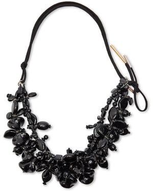 Dries Van Noten Clustered Beaded Necklace - Black