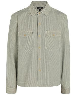 PAIGE Renzi Striped Denim Jacket - Green