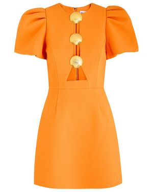 Rebecca Vallance Sirene Shell-Embellished Mini Dress - Orange
