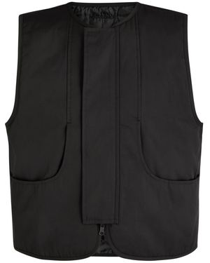 About Blank Reversible Quilted Shell Gilet - Black