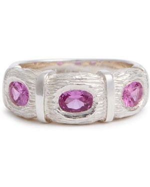 Bleue Burnham Window Box Sterling Ring - Pink