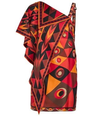 PUCCI Printed Layered Silk-Twill Mini Dress