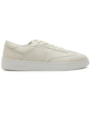 Jude Llow Pierre Paneled Grained Leather Sneakers - White