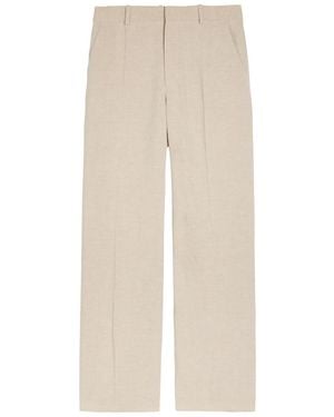 JW Anderson Tailored Cotton And Linen-Blend Trousers - Natural