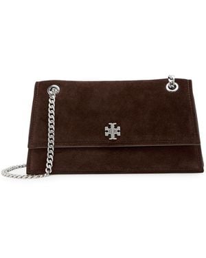 Tory Burch Kira Suede Shoulder Bag - Brown