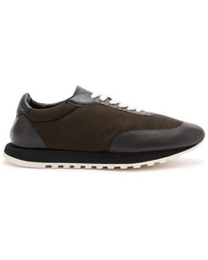 The Row Owen Panelled Mesh-Knit Trainers - Black