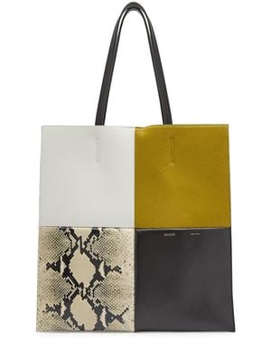 KHAITE Piper Patchwork Leather Tote Bag - Multicolour