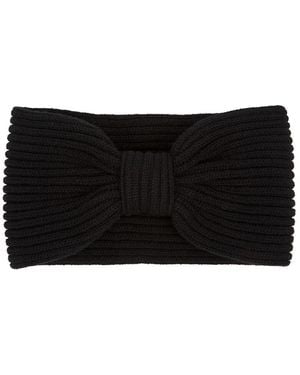 Inverni Knotted Cashmere Headband - Black