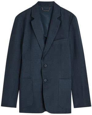 Percival Tailored Linen Blazer - Blue