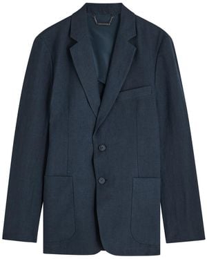 Percival Tailored Linen Blazer - Blue