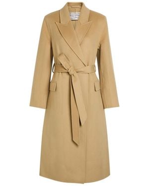 Acne Studios Double-Breasted Wool-Blend Trench Coat - Natural