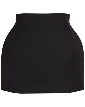 Wardrobe NYC Sculpted Wool-Blend Mini Skirt - Black