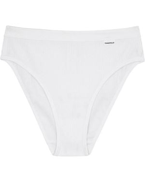 Chantelle Comfort High-Cut Stretch-Cotton Briefs - White