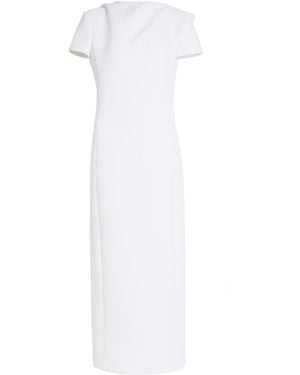 KHAITE Iryl Open-Back Draped Crepe Dress - White