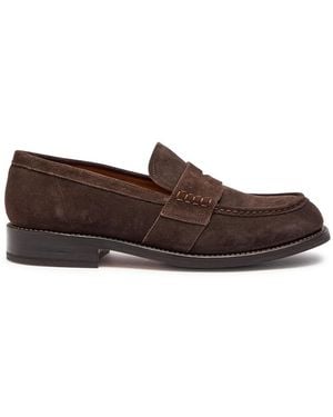 Grenson Nate Suede Loafers - Brown