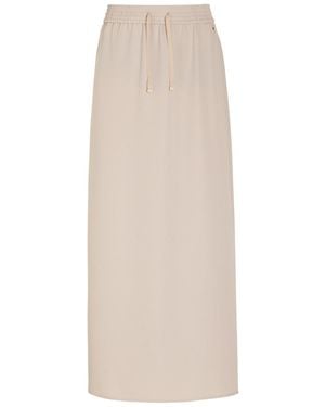 Herno Crepe Midi Skirt - Natural