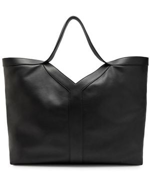 Saint Laurent Y Maxi Leather Tote Bag - Black