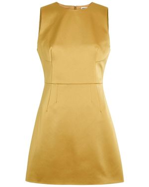 STAUD Garden Satin Mini Dress - Yellow