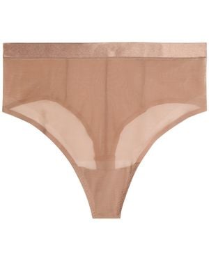 Spanx Sheersense Sculpting Mesh Thong - Natural