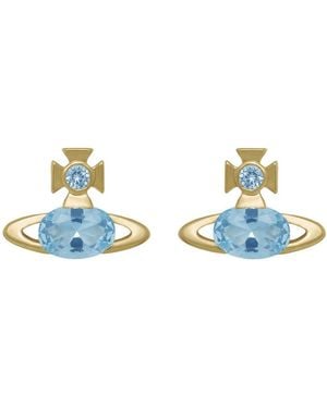 Vivienne Westwood Allie Crystal-Embellished Orb Stud Earrings - Blue