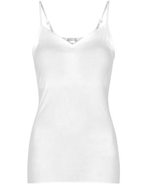 Hanro Seamless Padded Cotton Top - White