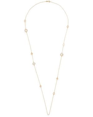 Tory Burch Forget Me Not Long 18Kt-Plated Necklace - White