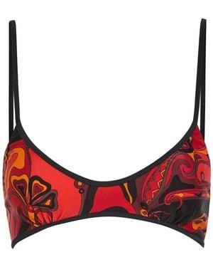 PUCCI Printed Bikini Top - Red