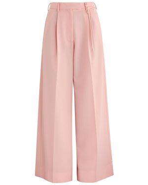 Simone Rocha Wide-Leg Twill Trousers - Pink