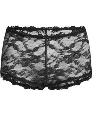 Skims Stretch-Lace Boy Short - Gray